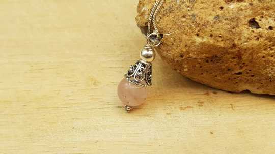 Morganite cone pendant