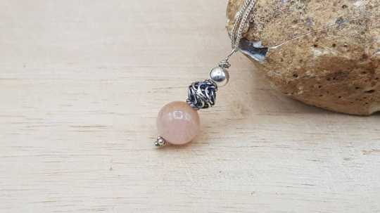 Morganite sphere pendant