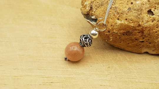 Sunstone sphere pendant