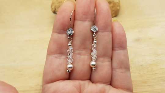 Small Herkimer Diamond earrings