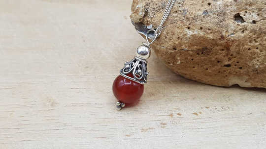 Carnelian cone pendant