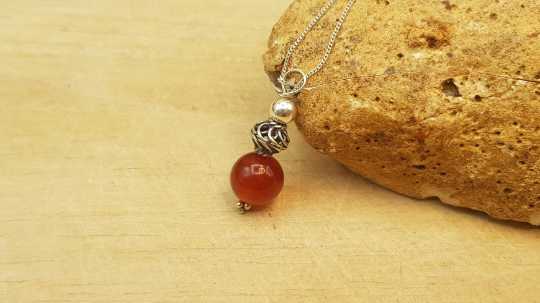 Carnelian sphere pendant