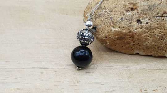 Black Onyx sphere Pendant