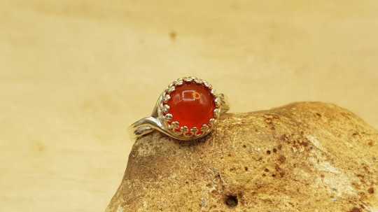 carnelian ring 10mm