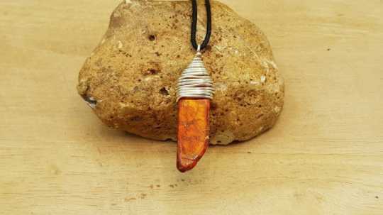 Orange jasper pendant