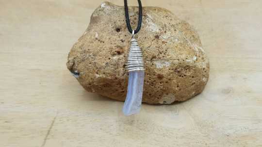 Blue lace agate pendant