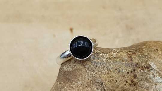 Black Obsidian ring 8mm