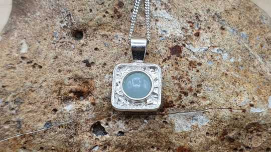 Square Aquamarine pendant