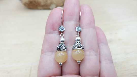Aragonite cone earrings