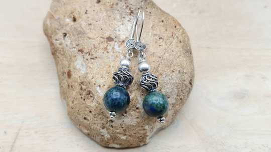 Chrysocolla earrings