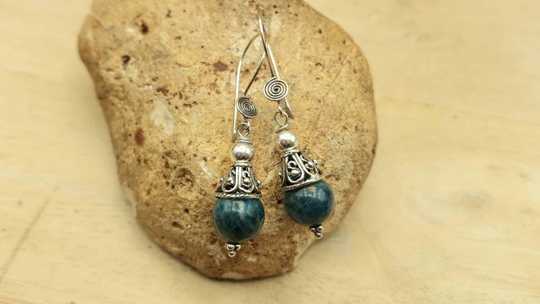 Apatite cone earrings