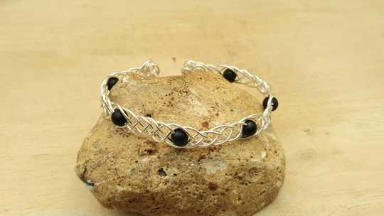 Celtic Shungite Cuff bracelet