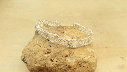 Clear Quartz cuff bracelet