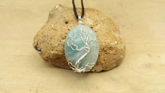 Tree of life Amazonite pendant