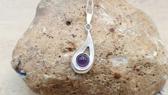 Teardrop Amethyst Pendant