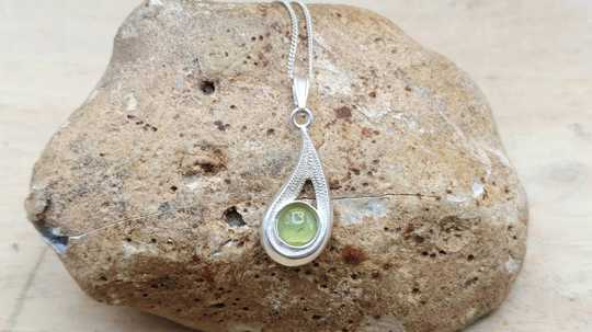 Teardrop Peridot Pendant