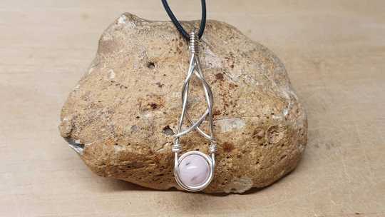 Celtic wire opal pendant