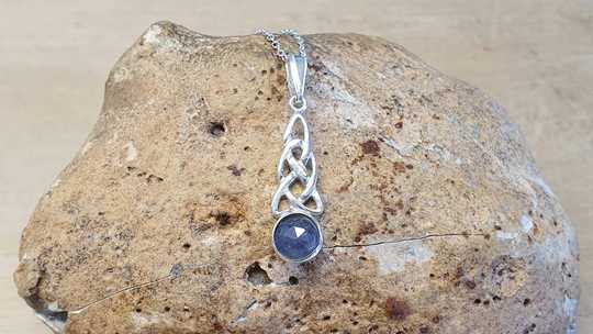 Tanzanite celtic knot pendant