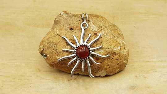 Carnelian Sun pendant