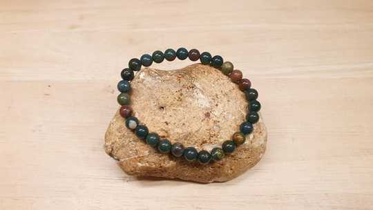 Stretch bloodstone bracelet