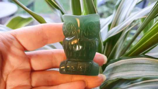 Green Aventurine Owl