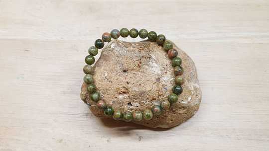 Unakite stretch bracelet