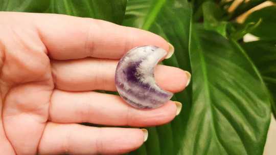 Amethyst Crescent Moon