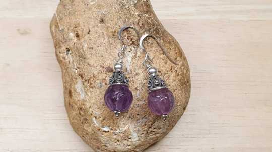 Purple Fluorite earrings