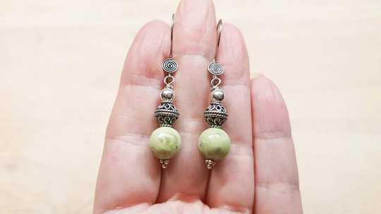 Chrysoprase earrings