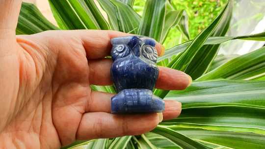 Blue Aventurine Owl