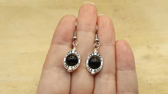 Black Spinel Earrings