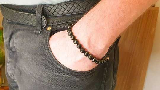 Men's black Onyx bracelet
