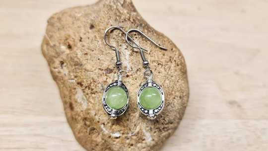 Green calcite earrings