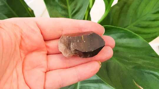 Raw smoky quartz point