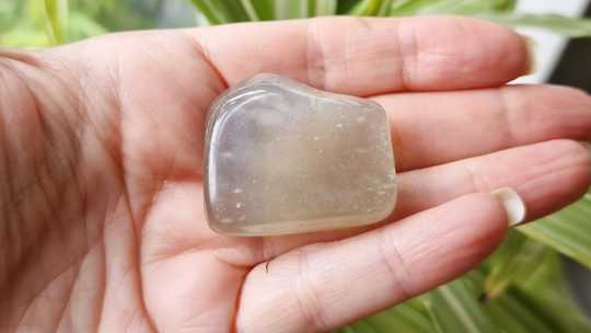 Grey moonstone worry stone