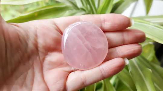 Rose quartz worry stone