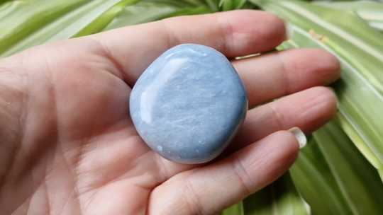 Angelite worry stone