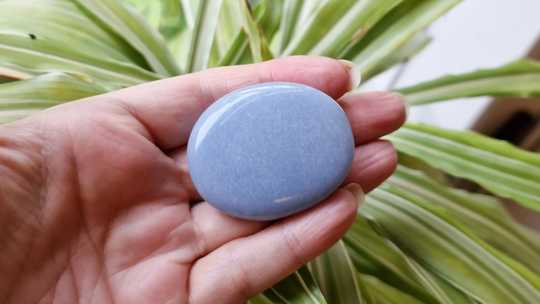 Angelite Palm stone