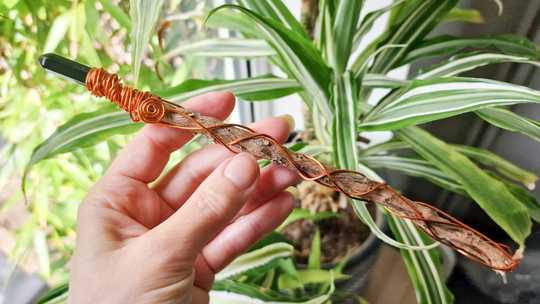 Obsidian Rosemary Wand